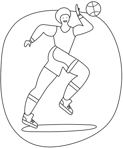 Basketball Player Coloring Page